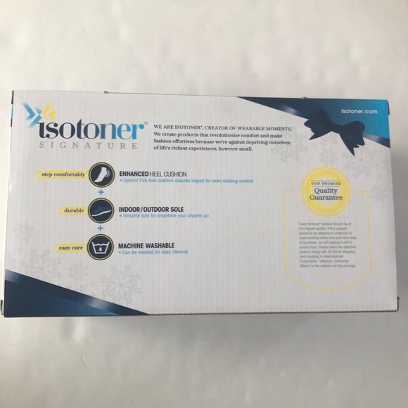 IIsotoner Signature 9.5-10 Black Clog Slippers Fur - Picture 8 of 9